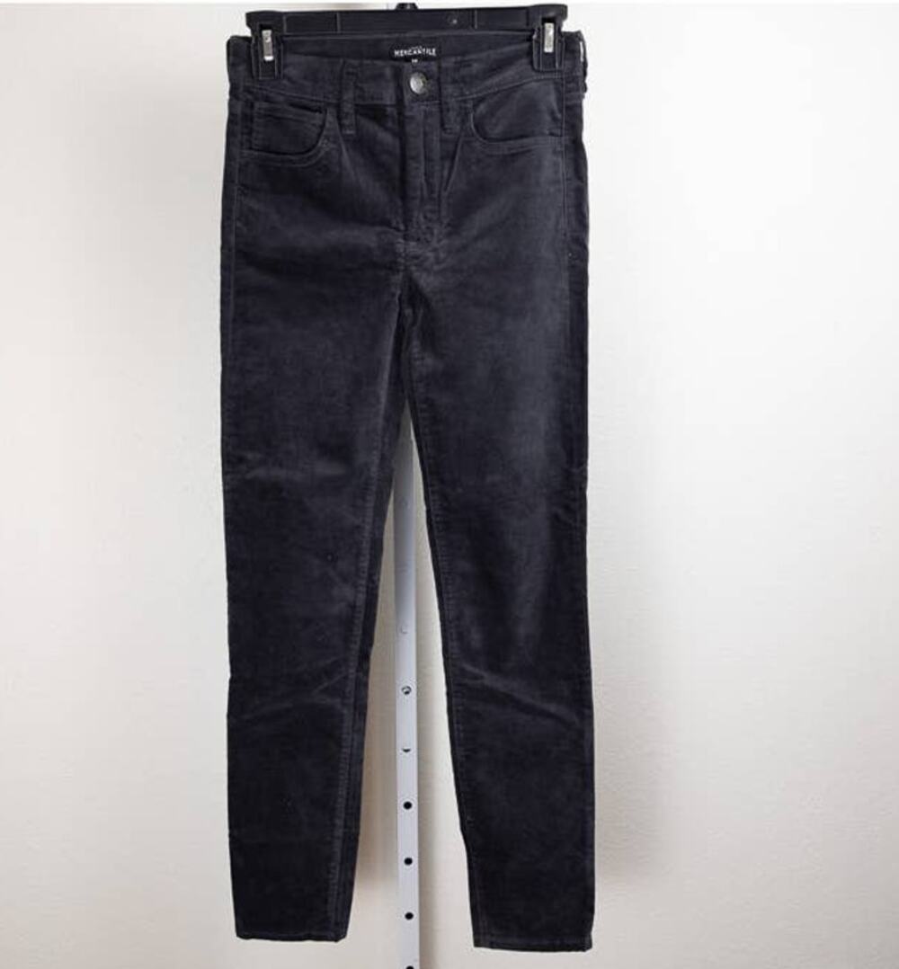 J. Crew Mercantile Velvet Gray Skinny Jeans 24